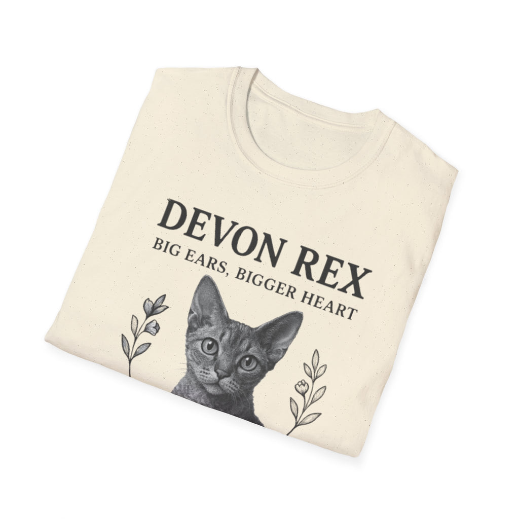 Devon Rex Cat T-Shirt, Quirky Pet Lover Gift, Cat Owner Apparel, Funny Cat Shirt, Cute Animal Gift
