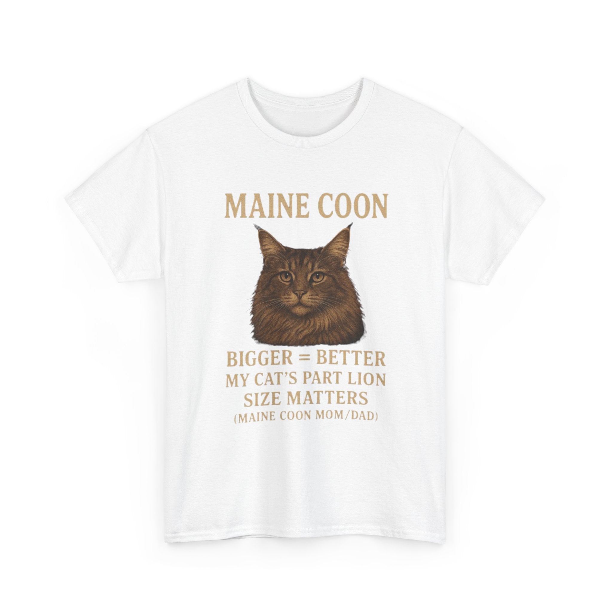 Maine Coon T-Shirt, Funny Cat Tee, Pet Lover Gift, Animal Apparel, Casual Humor Shirt, Cat Mom Dad Clothing