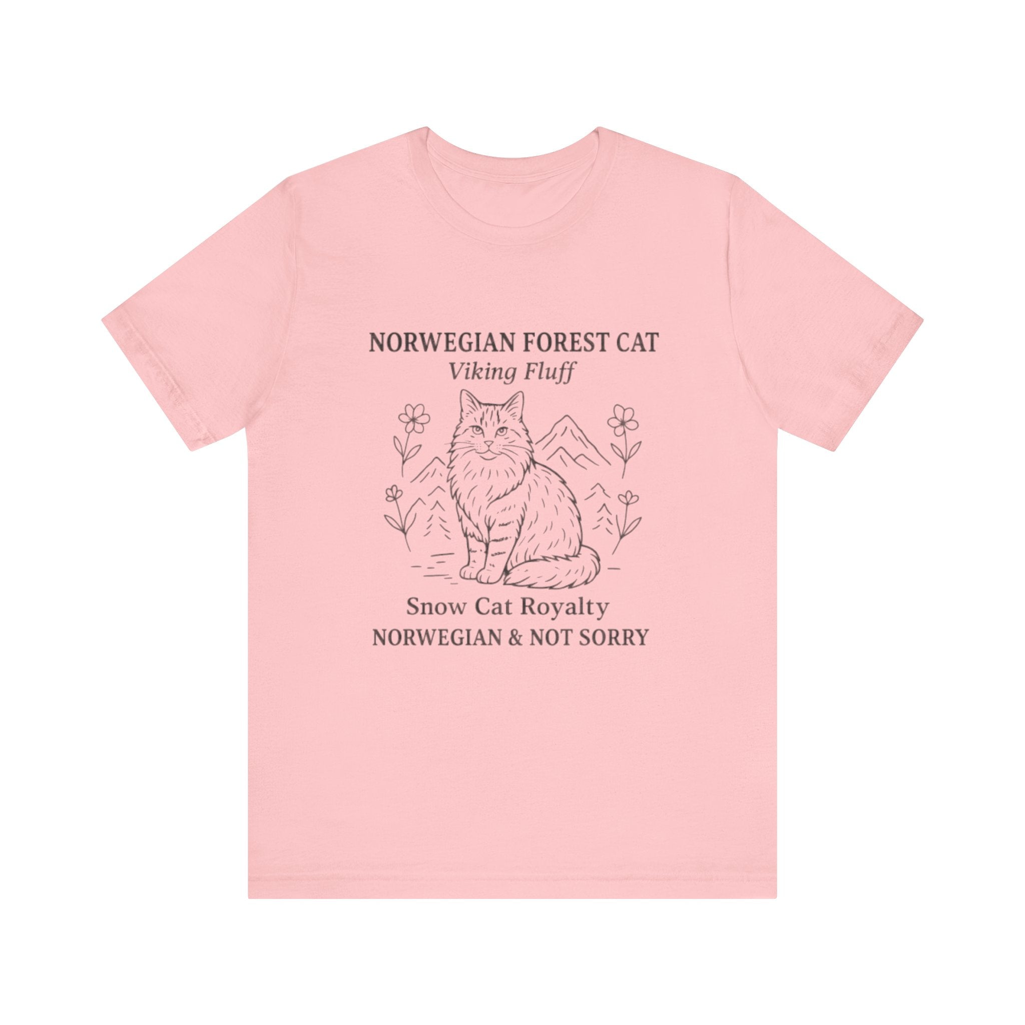 Norwegian Forest Cat Tee, Cozy Cat Lover Shirt, Unisex Vintage Animal Graphic T-Shirt, Gifts for Cat Lovers, Fun Cat Royalty Apparel