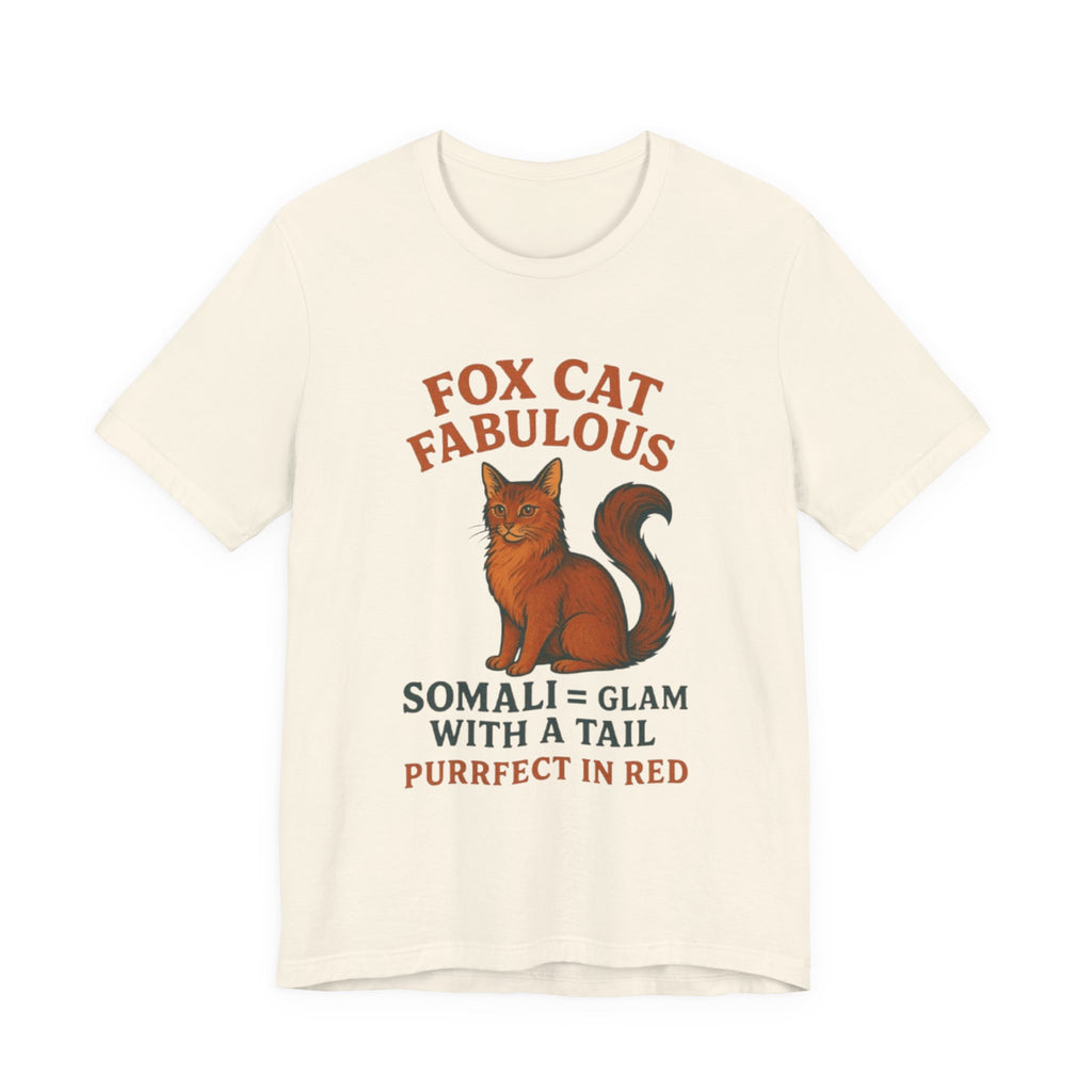 Fox Cat Fabulous Tee, Cat Lover Gift, Unisex T-Shirt, Fun Pet Tee, Purrfect Gift for Animal Lovers
