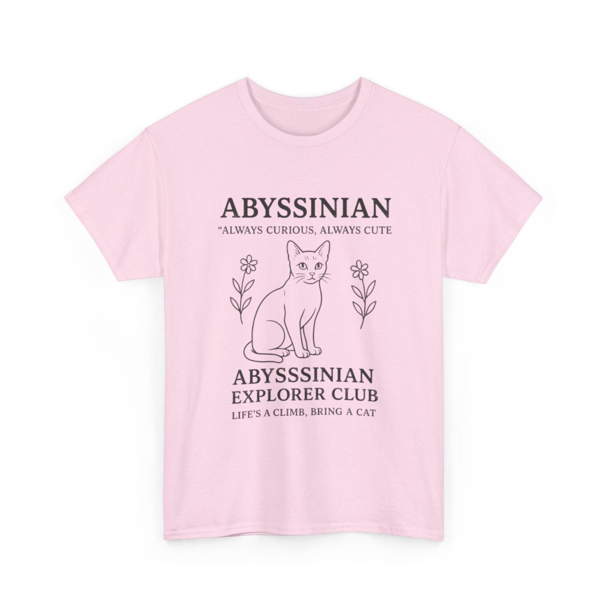 Abyssinian Explorer Club Tee, Cat Lover Shirt, Gift for Cat Parents, Unisex T-Shirt, Cute Cat Apparel, Pet Lover Outfit