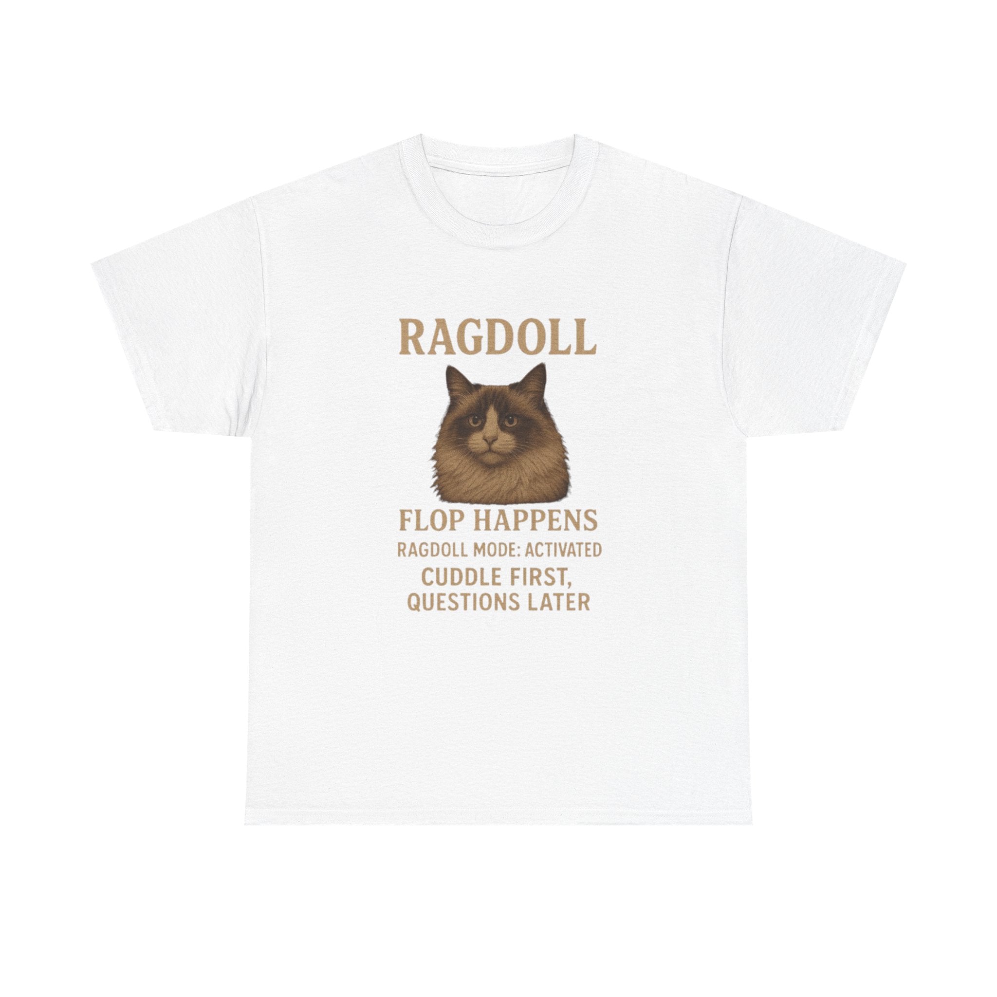 Ragdoll Cat Humor Tee, Pet Lover T-Shirt, Funny Cat Gift, Unisex Cotton Shirt, Cuddle Mode Activated Quote