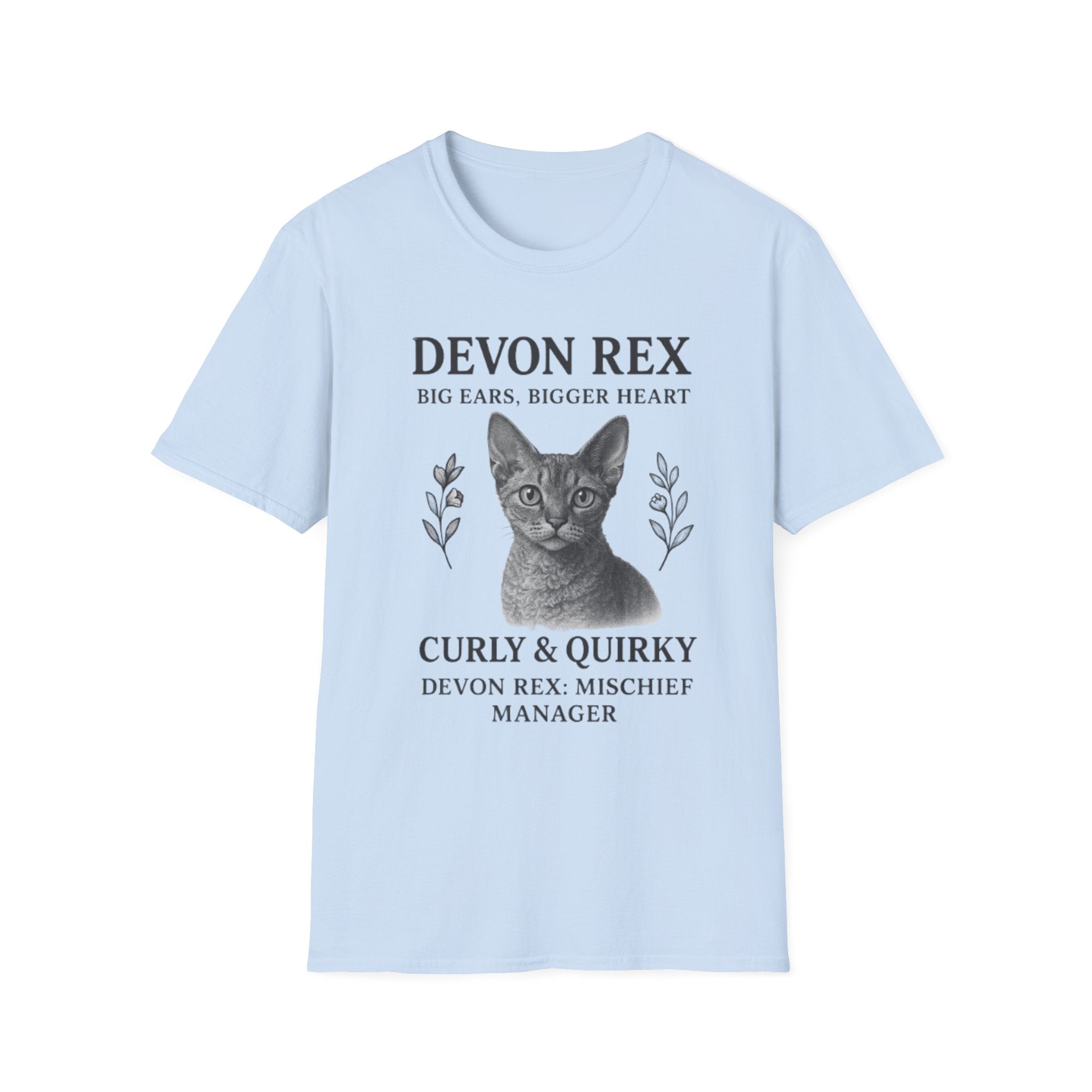 Devon Rex Cat T-Shirt, Quirky Pet Lover Gift, Cat Owner Apparel, Funny Cat Shirt, Cute Animal Gift