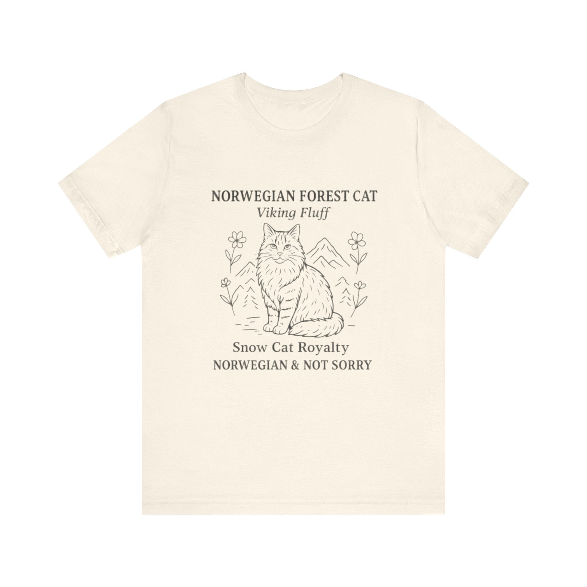 Norwegian Forest Cat Tee, Cozy Cat Lover Shirt, Unisex Vintage Animal Graphic T-Shirt, Gifts for Cat Lovers, Fun Cat Royalty Apparel