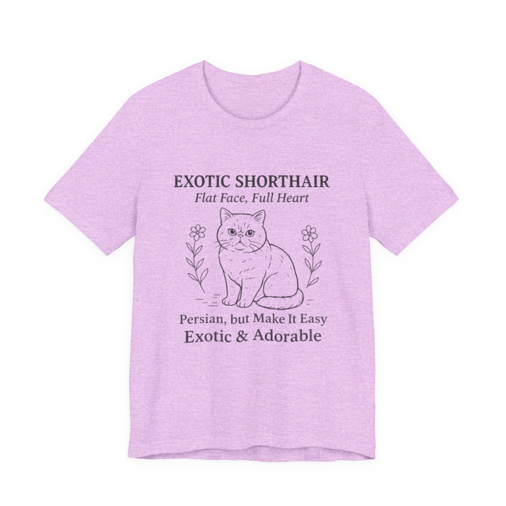 Exotic Shorthair Cat Lover Tee, Unisex Jersey Short Sleeve Tee, Cute Cat Shirt, Gift for Cat Lovers, Feline Enthusiast Apparel