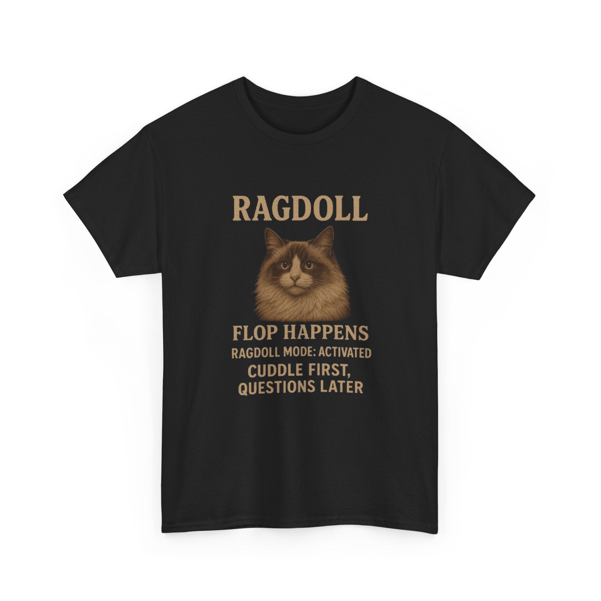 Ragdoll Cat Humor Tee, Pet Lover T-Shirt, Funny Cat Gift, Unisex Cotton Shirt, Cuddle Mode Activated Quote