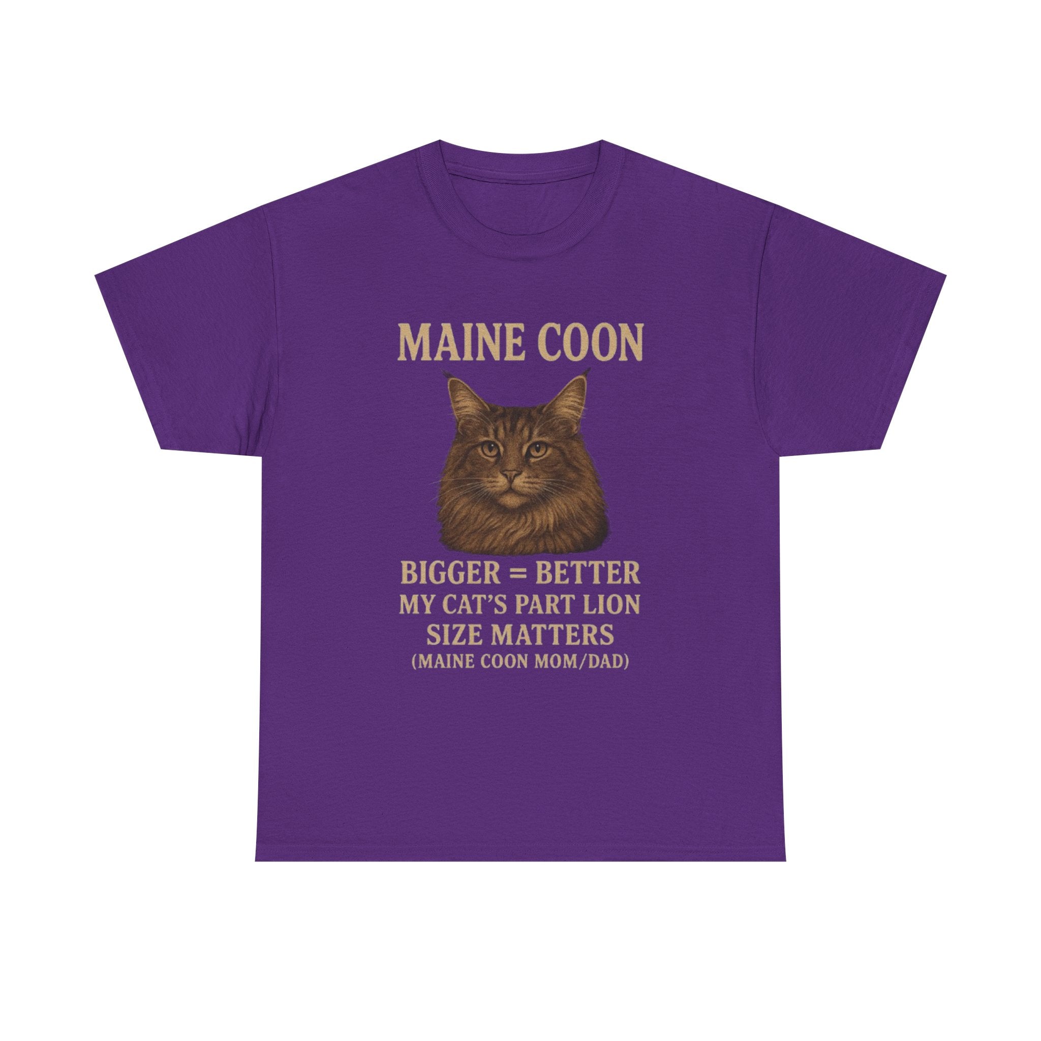 Maine Coon T-Shirt, Funny Cat Tee, Pet Lover Gift, Animal Apparel, Casual Humor Shirt, Cat Mom Dad Clothing