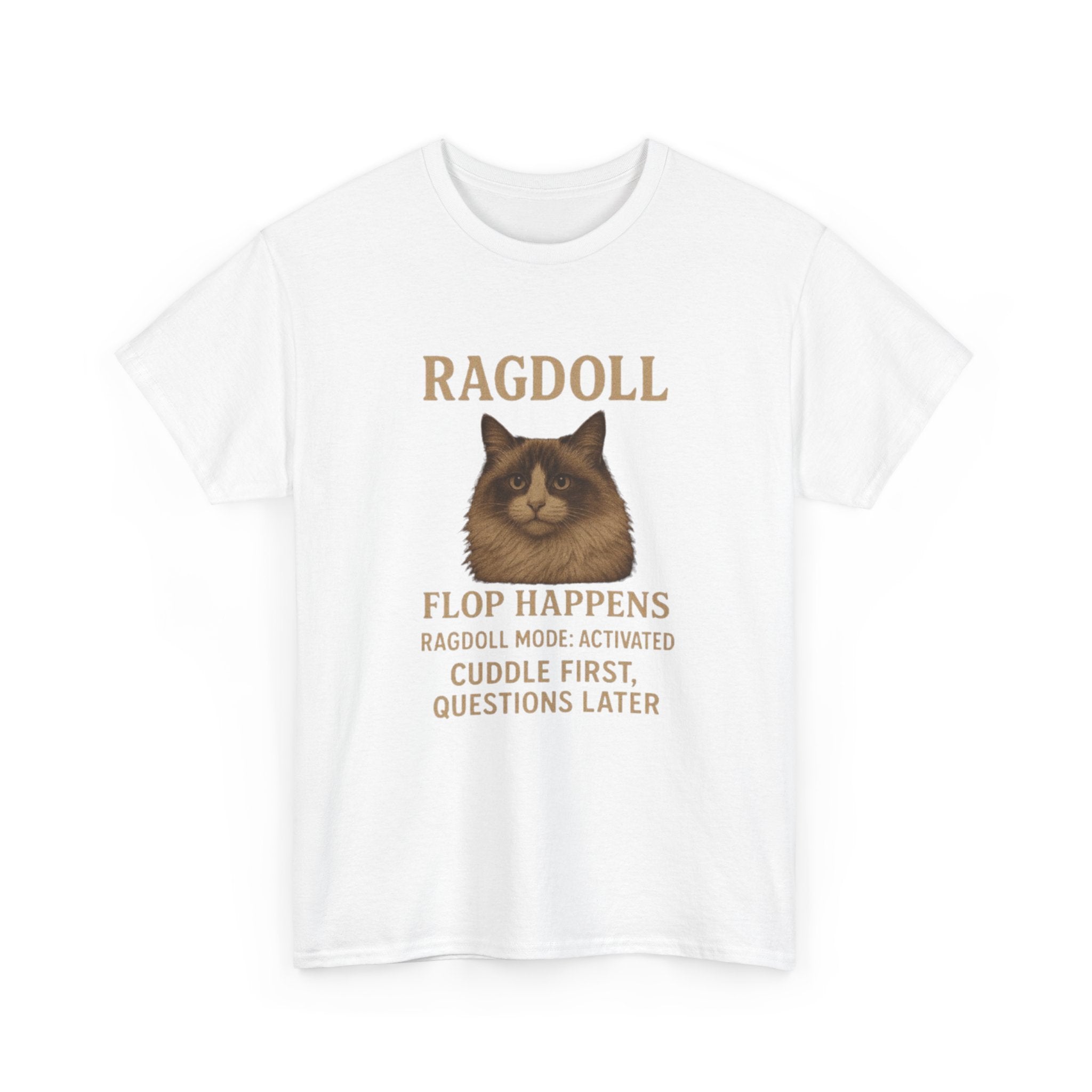 Ragdoll Cat Humor Tee, Pet Lover T-Shirt, Funny Cat Gift, Unisex Cotton Shirt, Cuddle Mode Activated Quote
