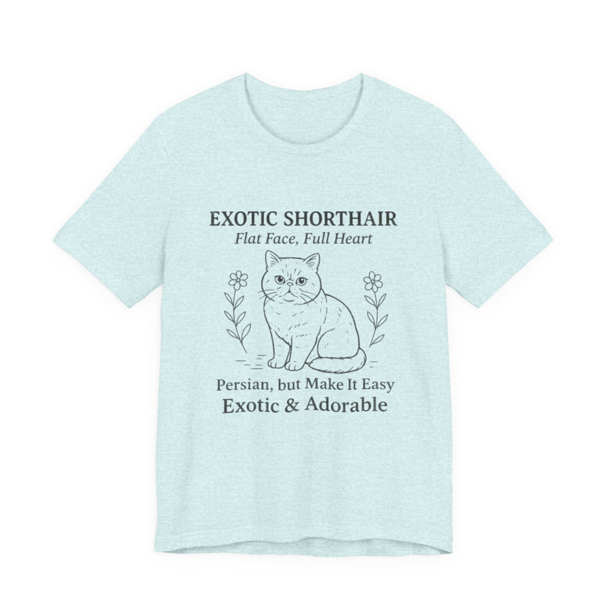 Exotic Shorthair Cat Lover Tee, Unisex Jersey Short Sleeve Tee, Cute Cat Shirt, Gift for Cat Lovers, Feline Enthusiast Apparel