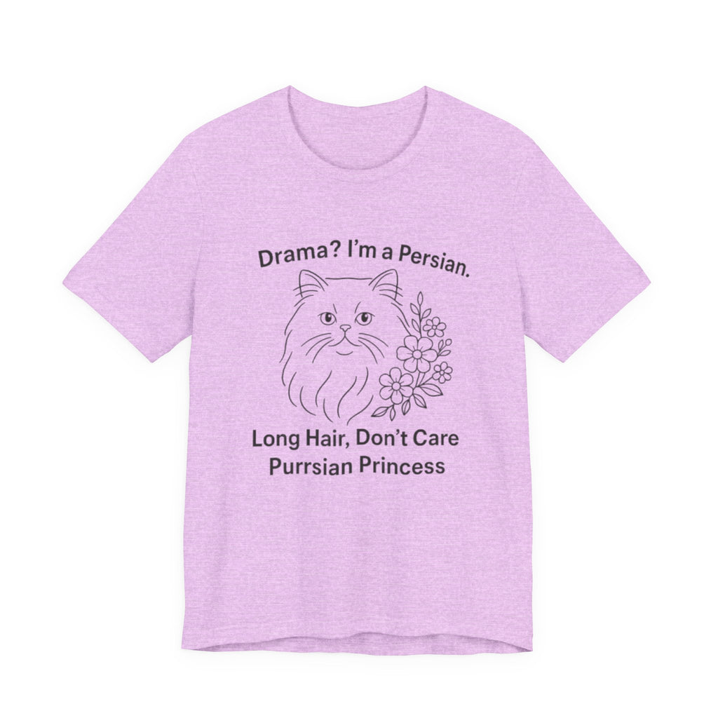 Purrsian Princess Tee, Funny Cat Shirt, Gift for Cat Lovers, Humorous Pet Tee, Unique Animal Tee, Cute Animal Merch