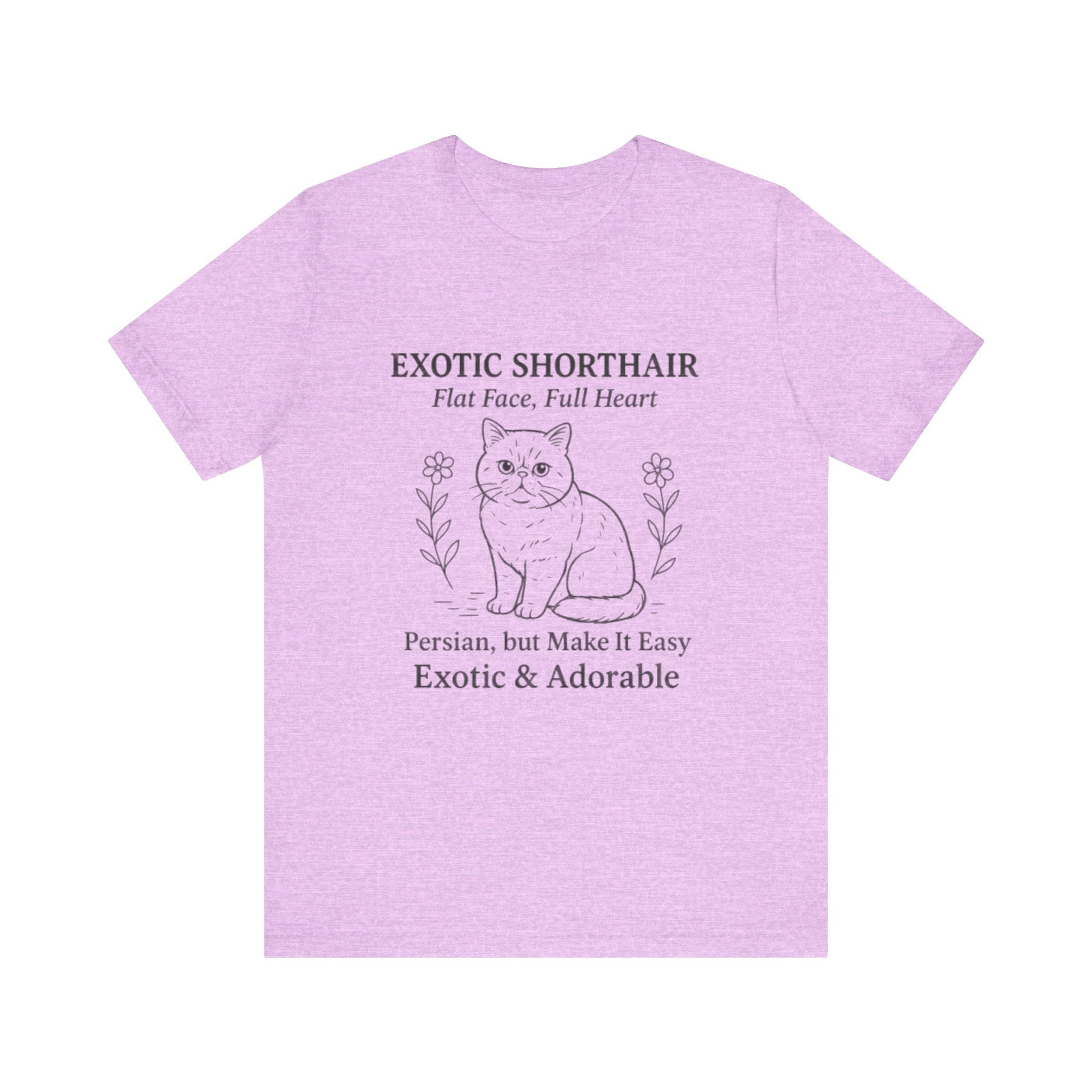 Exotic Shorthair Cat Lover Tee, Unisex Jersey Short Sleeve Tee, Cute Cat Shirt, Gift for Cat Lovers, Feline Enthusiast Apparel