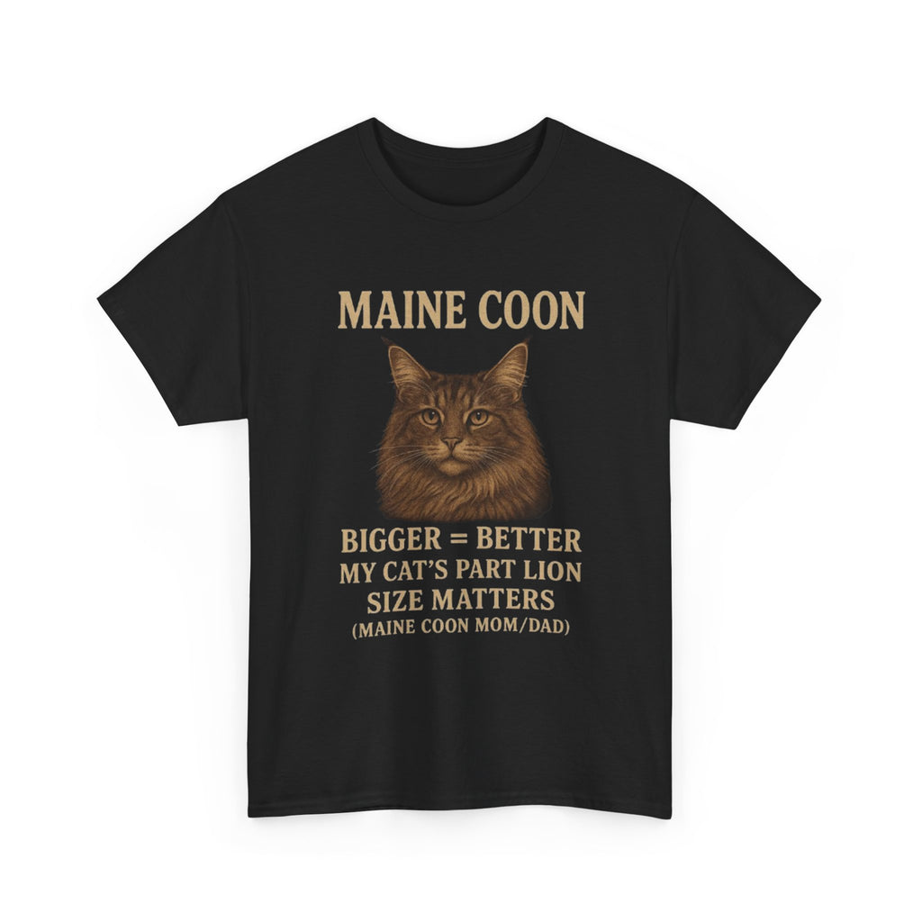 Maine Coon T-Shirt, Funny Cat Tee, Pet Lover Gift, Animal Apparel, Casual Humor Shirt, Cat Mom Dad Clothing