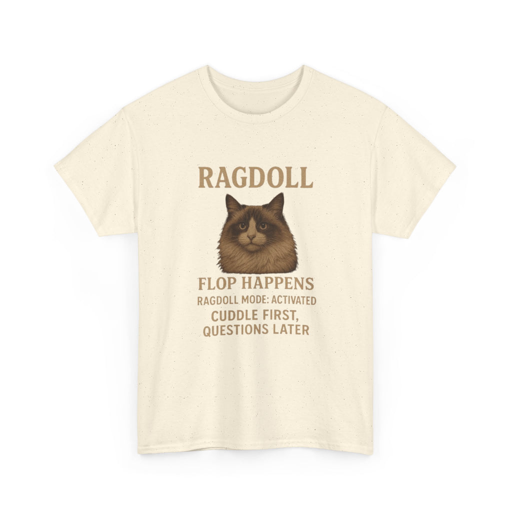 Ragdoll Cat Humor Tee, Pet Lover T-Shirt, Funny Cat Gift, Unisex Cotton Shirt, Cuddle Mode Activated Quote