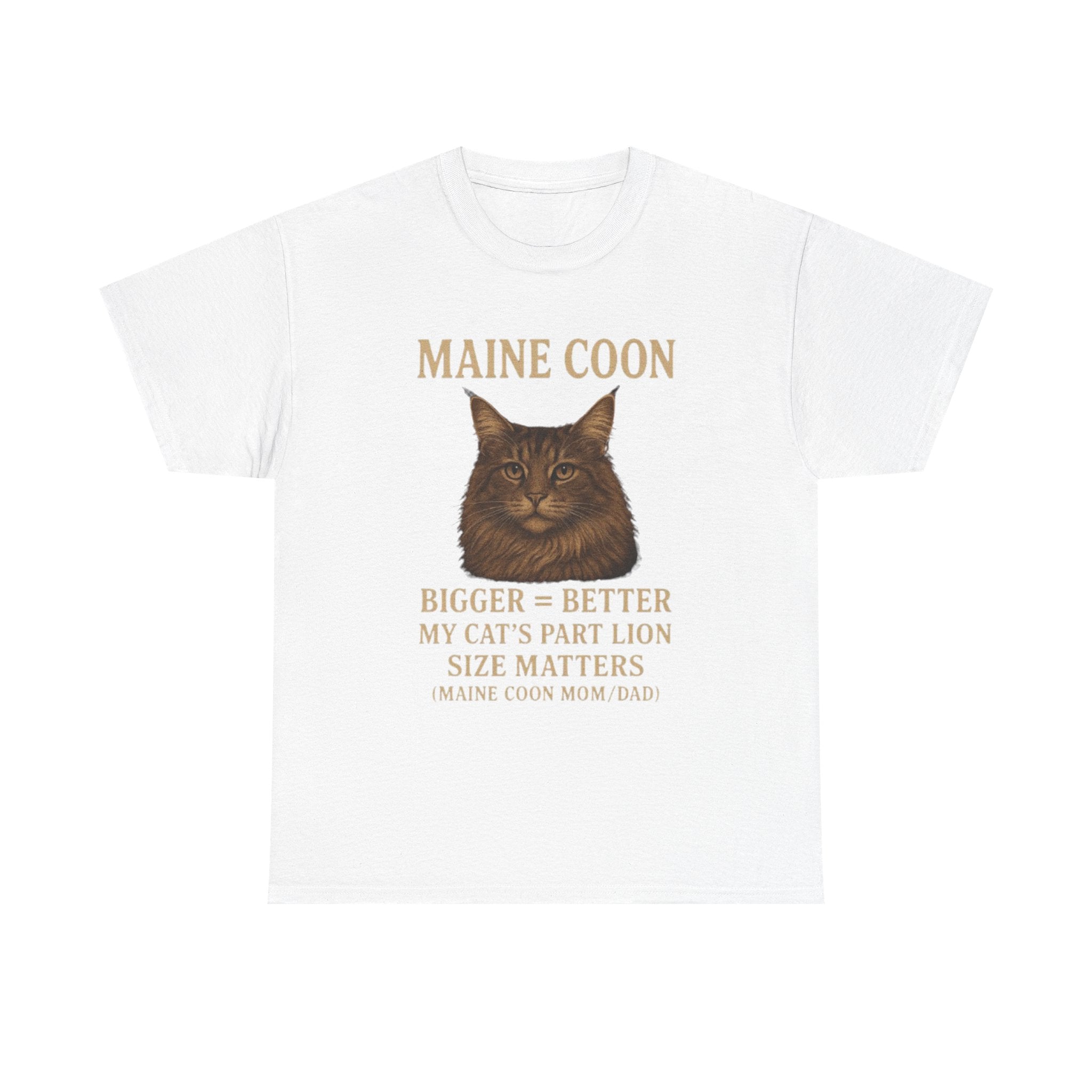 Maine Coon T-Shirt, Funny Cat Tee, Pet Lover Gift, Animal Apparel, Casual Humor Shirt, Cat Mom Dad Clothing