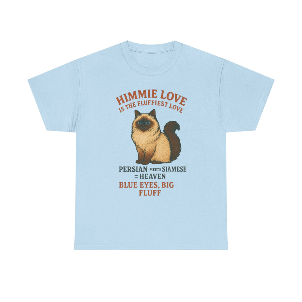 Himmie Love Cat Tee, Funny Cat Shirt, Pet Lover Gift, Cotton T-Shirt for Cat Owners, Birthday Gift for Cat Lovers