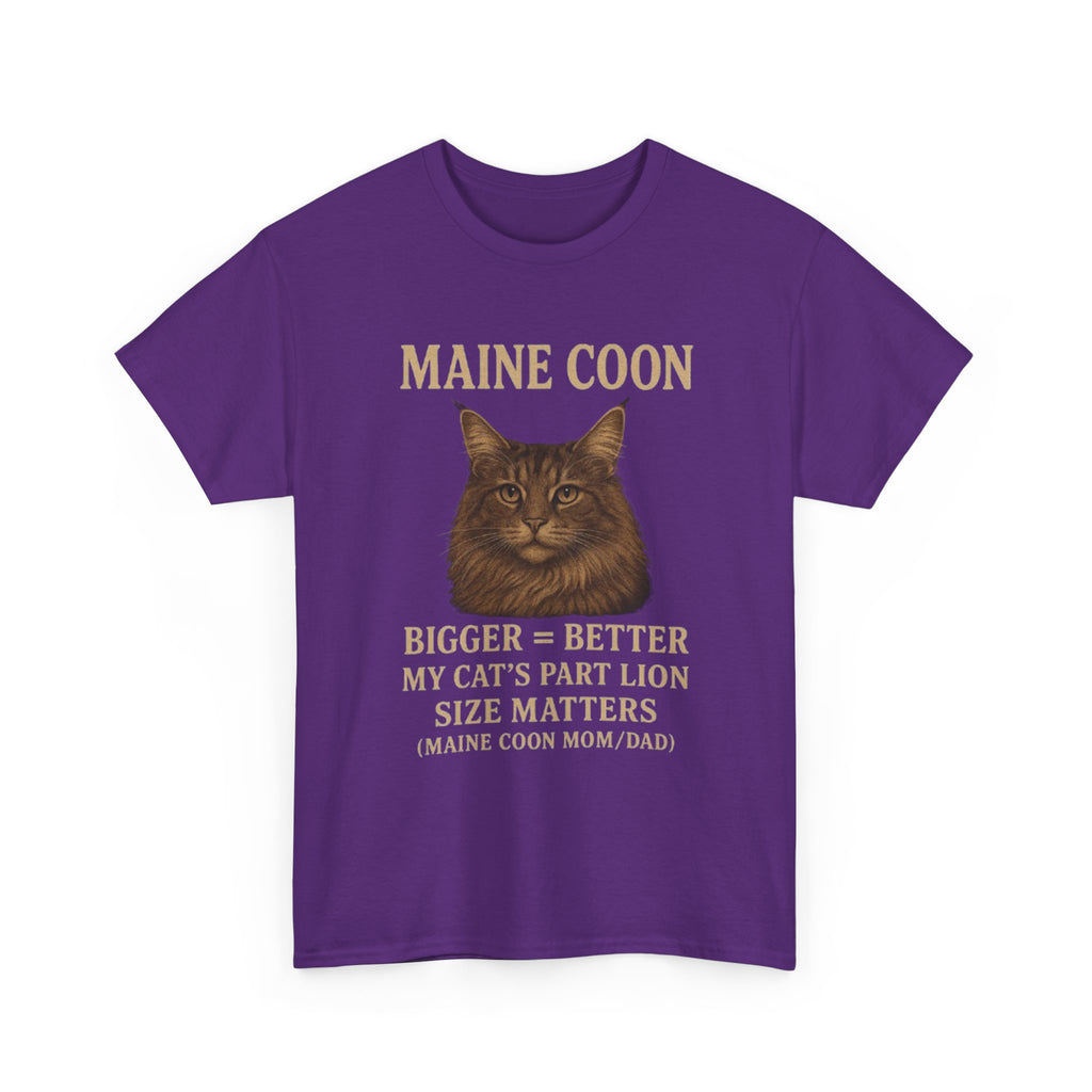 Maine Coon T-Shirt, Funny Cat Tee, Pet Lover Gift, Animal Apparel, Casual Humor Shirt, Cat Mom Dad Clothing