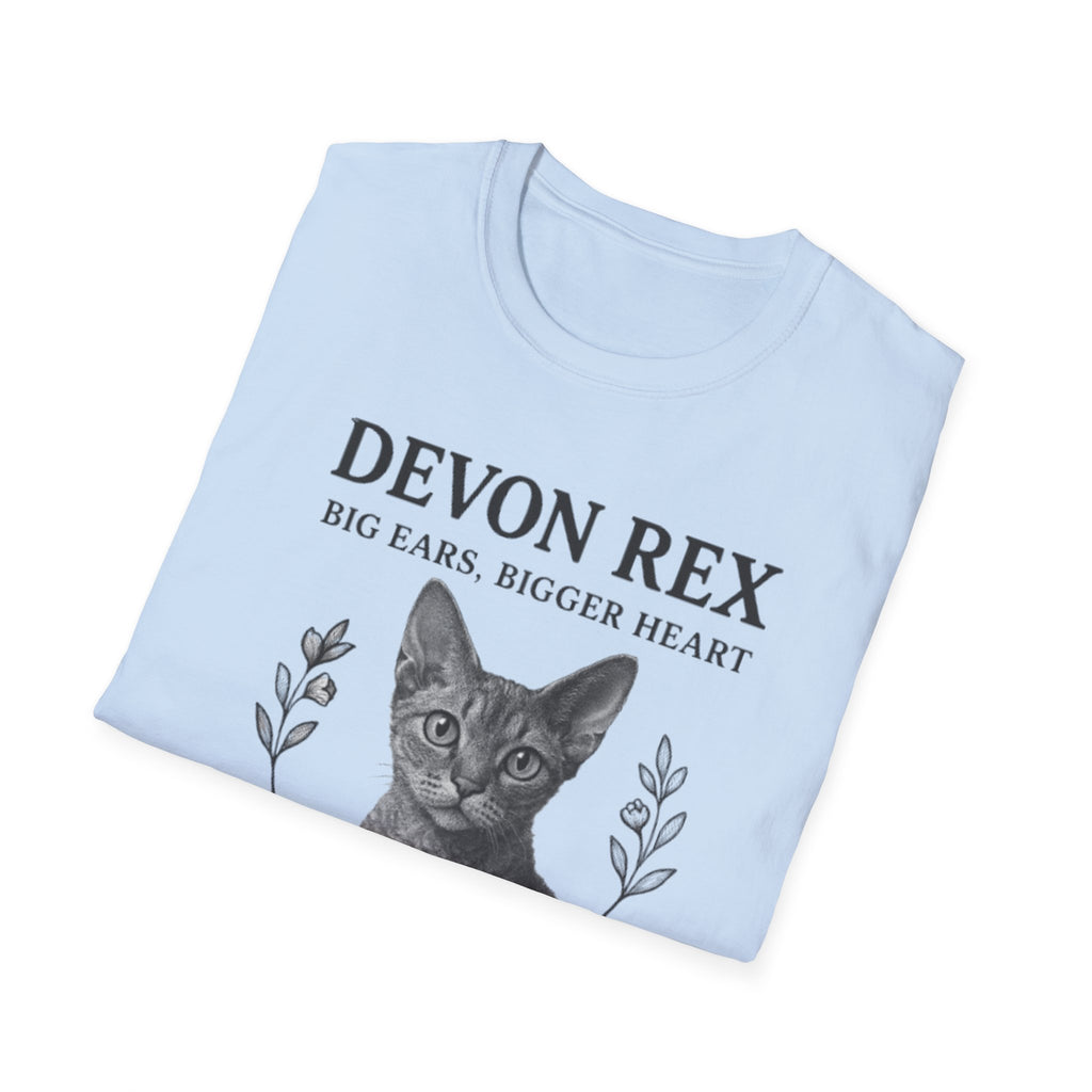 Devon Rex Cat T-Shirt, Quirky Pet Lover Gift, Cat Owner Apparel, Funny Cat Shirt, Cute Animal Gift