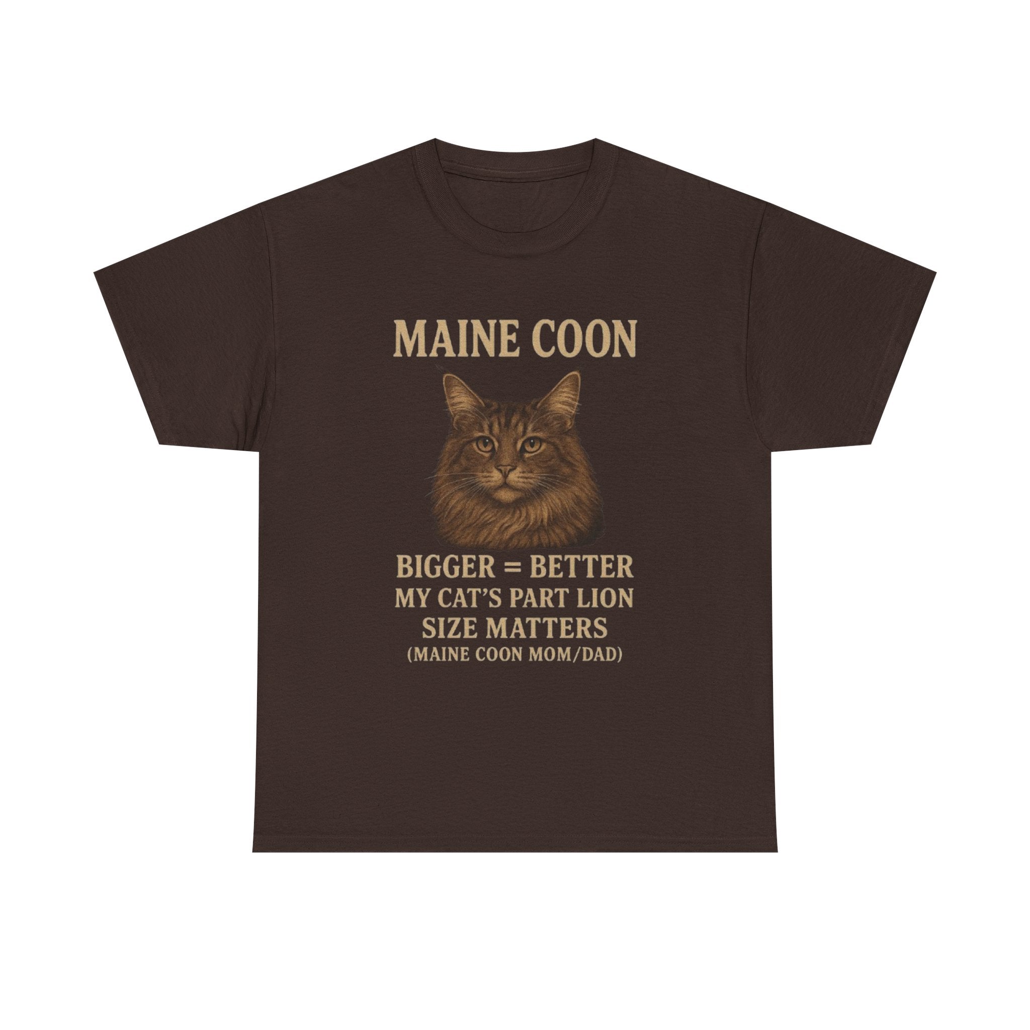 Maine Coon T-Shirt, Funny Cat Tee, Pet Lover Gift, Animal Apparel, Casual Humor Shirt, Cat Mom Dad Clothing