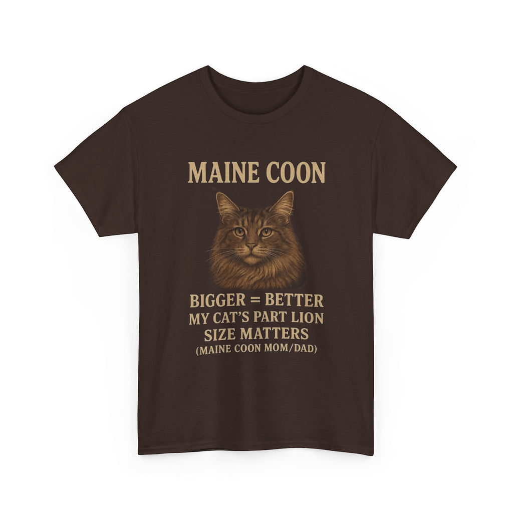 Maine Coon T-Shirt, Funny Cat Tee, Pet Lover Gift, Animal Apparel, Casual Humor Shirt, Cat Mom Dad Clothing