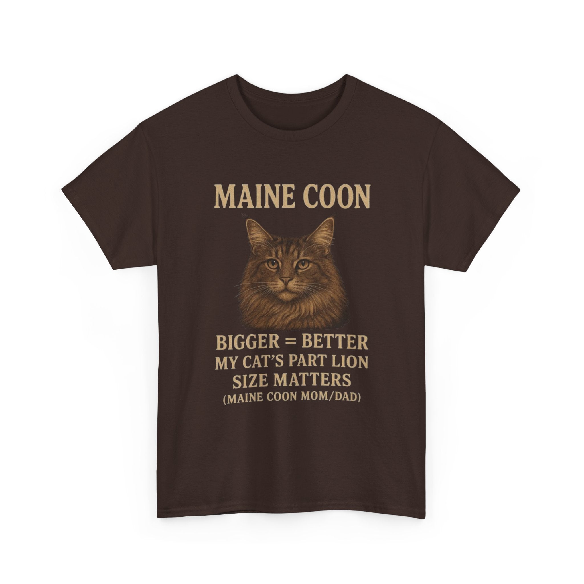 Maine Coon T-Shirt, Funny Cat Tee, Pet Lover Gift, Animal Apparel, Casual Humor Shirt, Cat Mom Dad Clothing