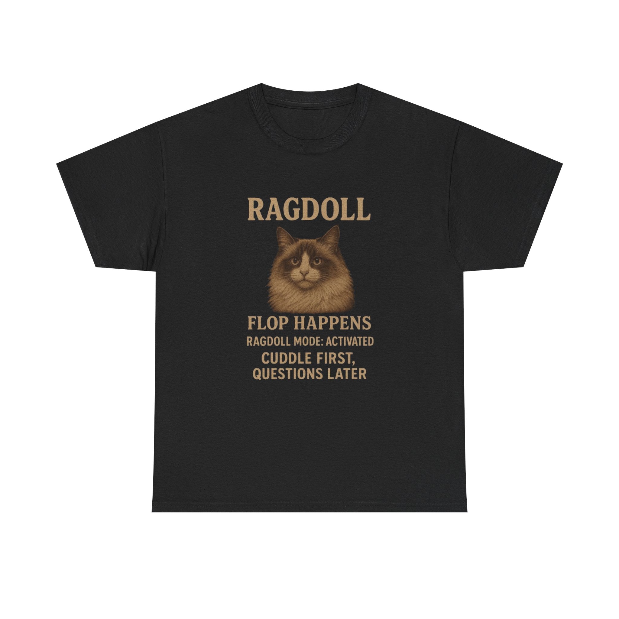 Ragdoll Cat Humor Tee, Pet Lover T-Shirt, Funny Cat Gift, Unisex Cotton Shirt, Cuddle Mode Activated Quote