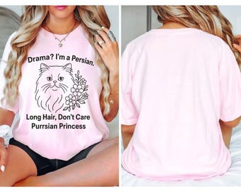 Purrsian Princess Tee, Funny Cat Shirt, Gift for Cat Lovers, Humorous Pet Tee, Unique Animal Tee, Cute Animal Merch