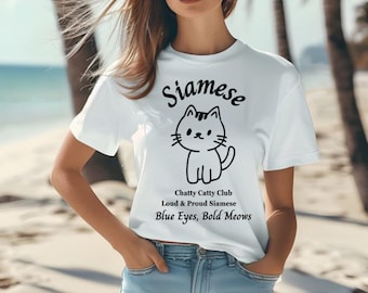 Siamese Cat Lover Tee, Cute Pet Shirt, Unisex T-Shirt for Cat Owners, Gifts for Cat Lovers, Animal Appreciation Wear